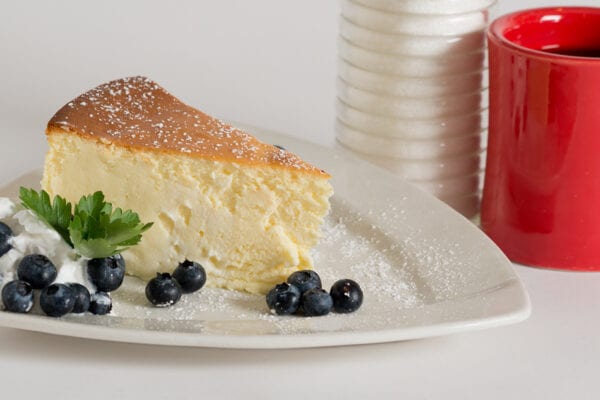 New Monmouth Diner Cheese Cake On The Serving Plate